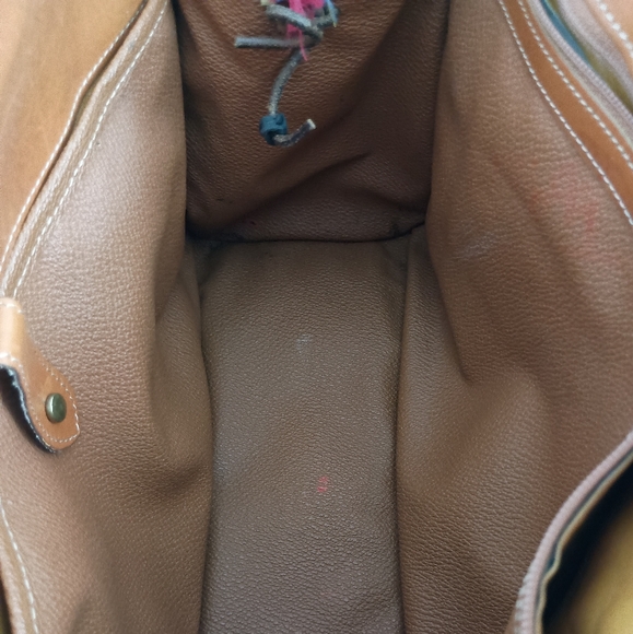 Dooney & Bourke Vintage AWL Navy Zip Top Large Satchel Crossbody - Picture 8 of 12